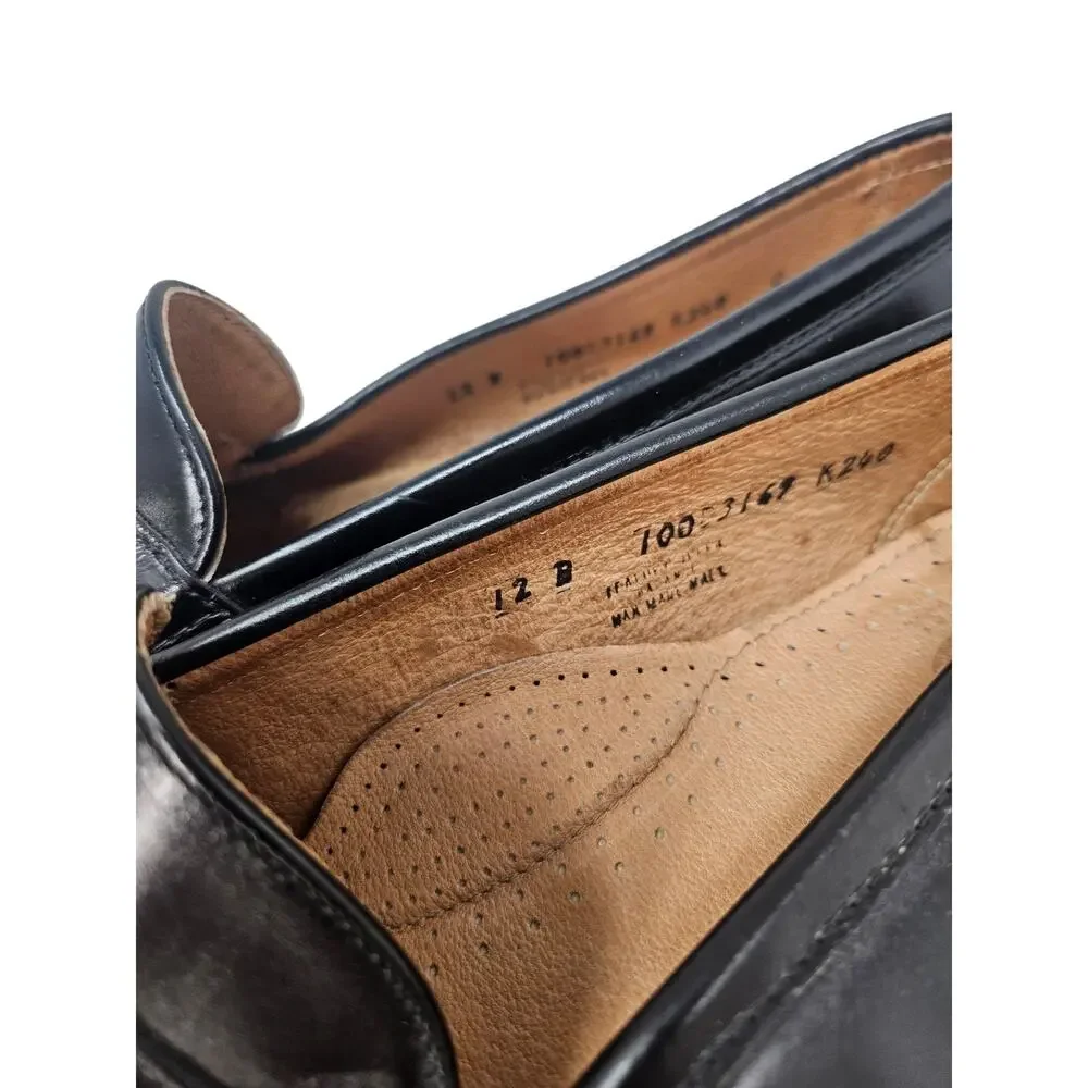 Bass Co 12 Black Leather Penny Loafer Academia Formal Classic Minimalist